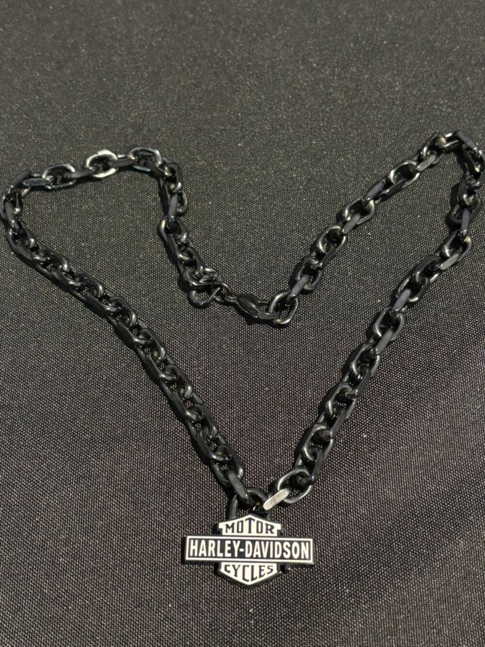 HARLEY DAVIDSON VINTAGE BAR & SHIELD NECKLACE